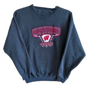 Vintage Men’s/Unisex Wisconsin Badgers Black Crewneck Sweatshirt- Large